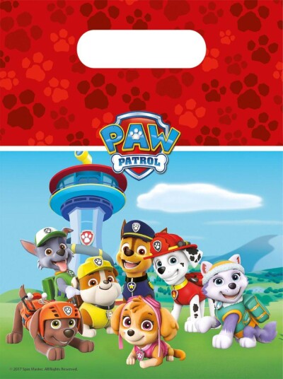 Paw patrol godteposer 6 stk goodie bags festposer kalaspåse