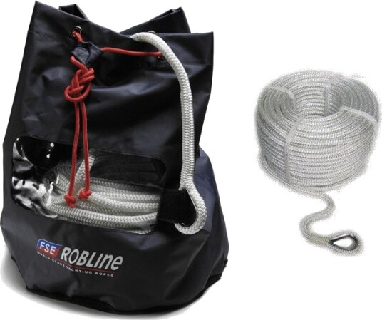 Robline Poseidon ankerline i bag - 16 mm - 50 m - hvit - 3700 kg
