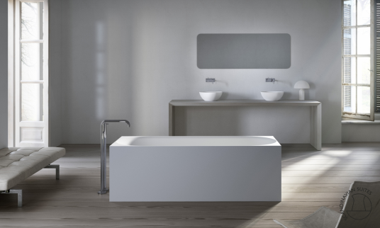 Copenhagen Bath SQ1 badekar 1700x710 mm, Frittstående i Hvit Matt Copenhagen Bath SQ1 badekar 1700x710 mm, Frittstående i Hvit Matt