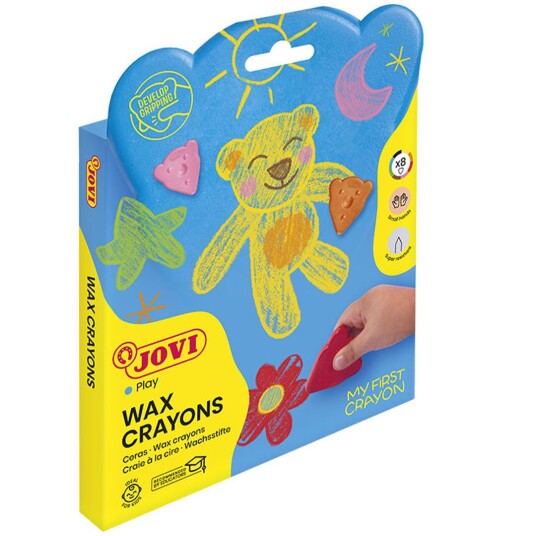 JOVI Bjørneformet wax fargestifter 8-set 2 år+