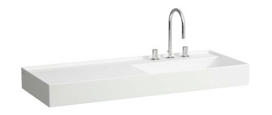 Kartell Laufen servant, 120x46 cm, høyre, hvit
