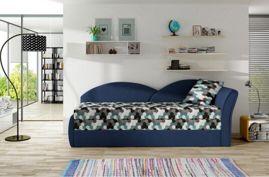 Sofa Eltap Aga 218x80x77 cm Ac 01 Alova 79 Mønster Blå Høyre