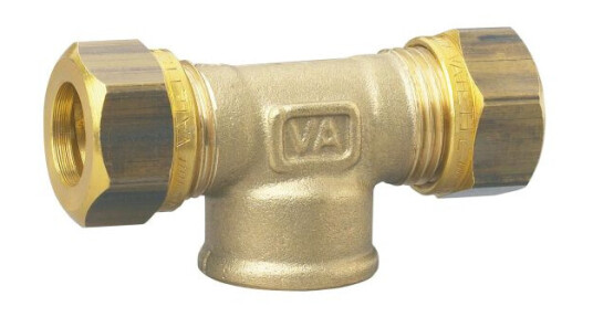 Vatette FG0376758 T-kobling innv. gjenge i midten 22 mm x G15 Installasjon
