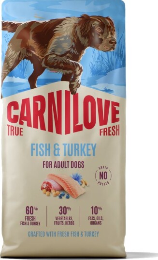 Carnilove True Fresh tørrfôr Adult med & kalkun fisk 2 x 12 kg