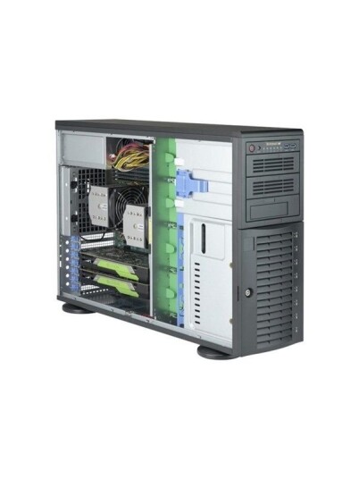 Supermicro SC743 AC-1K26B-SQ - Kabinett - Tower - Svart Supermicro SC743 AC-1K26B-SQ - Kabinett - Tower - Svart