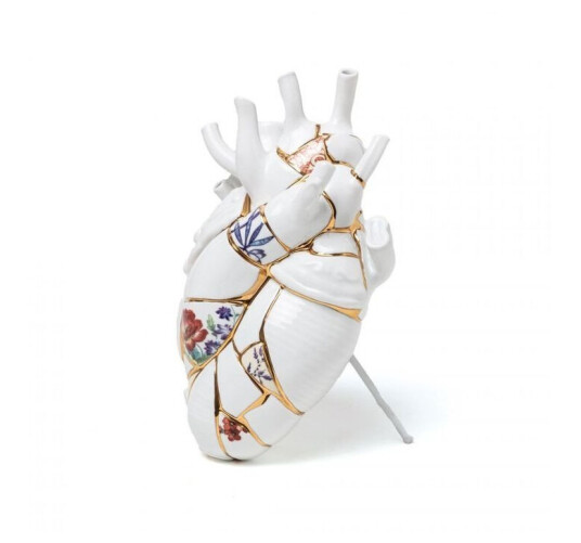 Love In Bloom Kintsugi Vase Hvit/ Multifarget