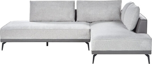 Modulsoffa Beliani Myken Beige/brun/svart Högervänd Grey Right faced Grå Modulsoffa Beliani Myken Beige/brun/svart Högervänd Grey Right faced Grå