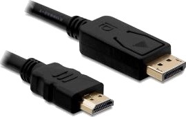 Delock 2 m DisplayPort til HDMI Kabel Høyhastighet