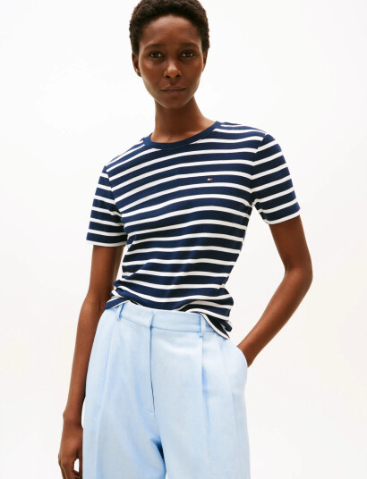 Tommy Hilfiger Slim Cody C-Nk Ss - Navy - S