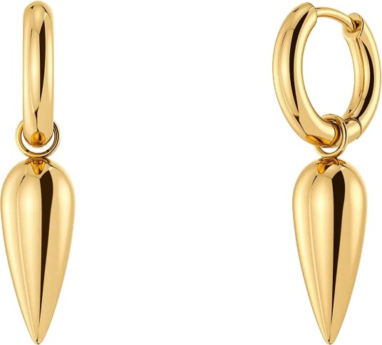 Edblad Peak Spike Hoops Gold One Size   Gold   ONE SIZE