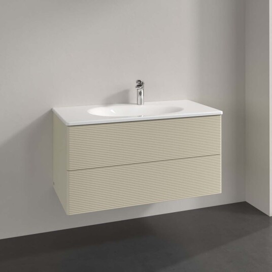 Villeroy & Boch  Antao Servantskap med 2 skuffer 98,8x49,6x50,4 cm m/lys Grå Matt