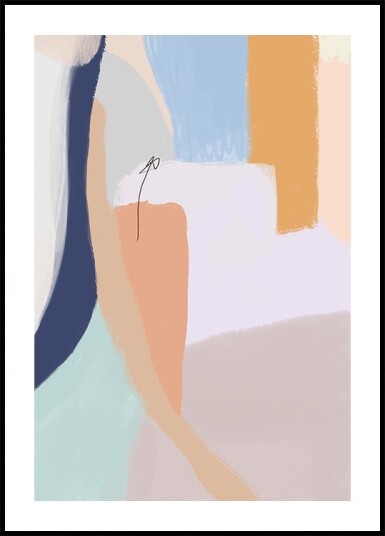 Soft Pastel Hues and Bold Brushstrokes Plakat / 50x70cm