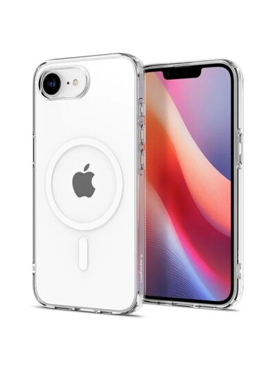 Spigen Crystal Flex MagSafe-deksel for iPhone 16e - Gjennomsiktig Hvit