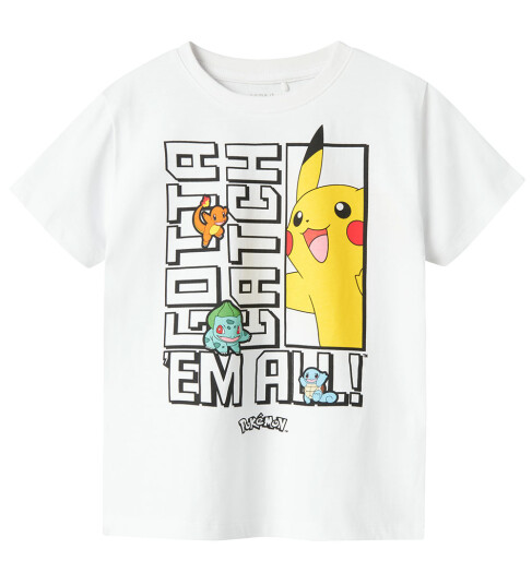 Name It Bright White Flame Pokemon T-Shirt Noos 158-164