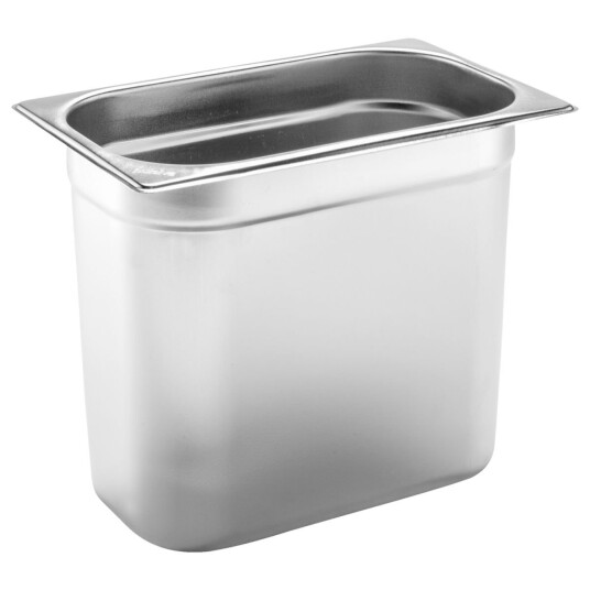 PULSIVA Kantine Basic GN 1/4; Størrelse GN 1/4, 5.5l, 26.5x16.2x20 cm (LxBxD); Sølvfarge