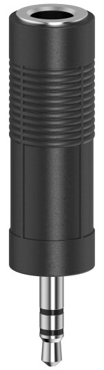 Hama 6.3mm til 3.5mm Lydadapter Sort - Stereo Kabeltilkobling