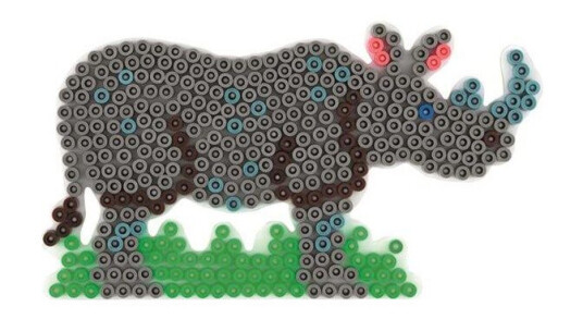 Hama Ironing Beads Pegboard-Rhino
