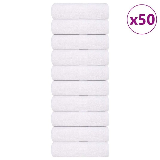 Gjestehåndklær FROGN 50 stk hvit 30x50 cm 360 gsm Gjestehåndklær FROGN 50 stk hvit 30x50 cm 360 gsm