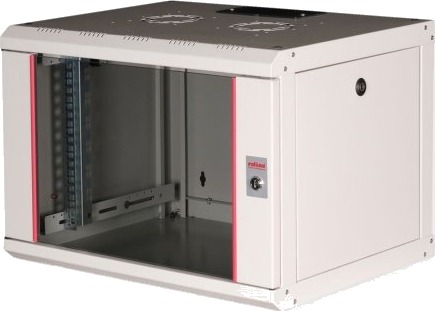 Roline 26.21.0000 Veggmonterbar Hylle 7U Nøkkellås Rack Skinner 14.5 Kg Grå