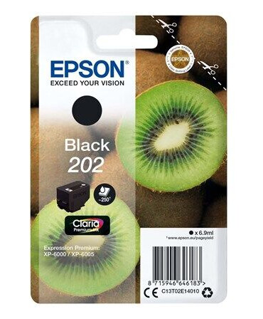 Epson 202 - sort - original - blækpatron - Blekkpatron Svart