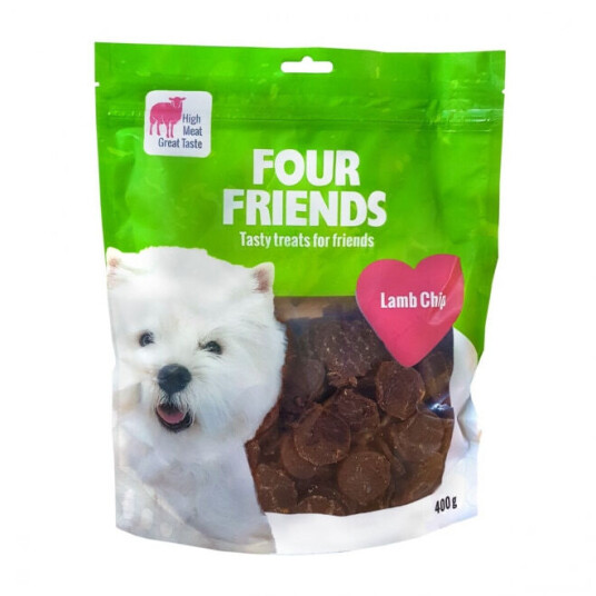 FourFriends Lammechips til Hund 400 g - Naturlig Snacks