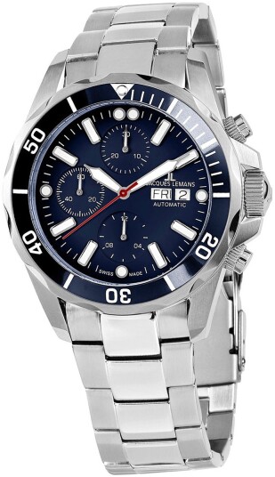 Jacques Lemans Herreklokke 1 1926G Liverpool Blå/Stål Ø44 mm