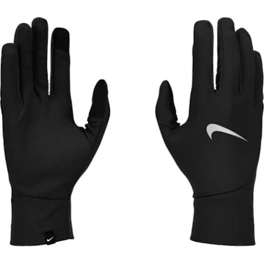 Nike Pacer Lightweight Running Gloves Dame Black/Black/Silver XS Nike Pacer Lightweight Running Gloves Dame Black/Black/Silver XS