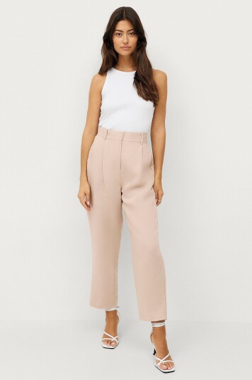 Ellos Collection Bukser Lilly Linen Cropped Beige