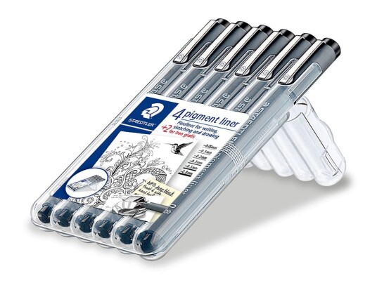 Staedtler Fineliner pigment liner Svart 6pcs Staedtler Fineliner pigment liner Svart 6pcs