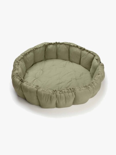 play&go  2-i-1-krabbeteppe Bloom meadow green Ø130 cm
