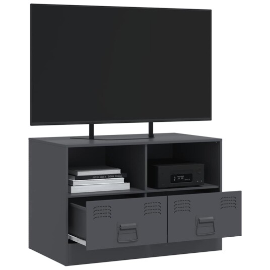 TV-benk antrasitt 67x39x44 cm stål TV-benk antrasitt 67x39x44 cm stål