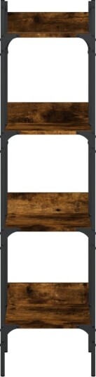 Bokhylle 4 etasjer svart 35x30x138,5 cm konstruert tre 8721012339019
