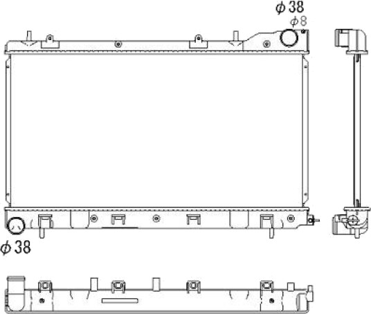 DIEDERICHS DCM3048 Radiator motorkjøling DIEDERICHS DCM3048 Radiator motorkjøling