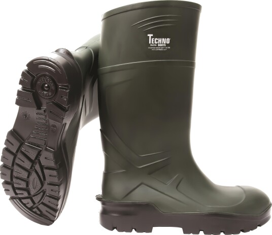 Techno Boots Gummistøvel 04 Grønn, PU 39