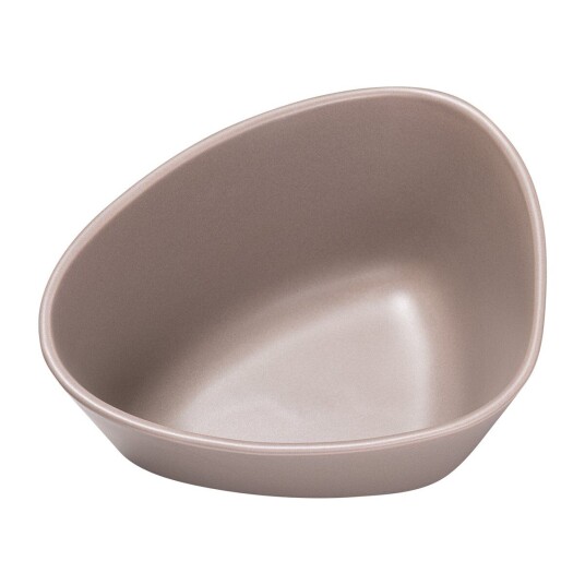 Lind DNA Curve Stoneware skål M 20x22 cm Warm grey