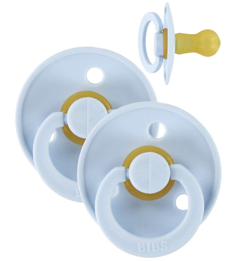 BIBS® Smokkfarge Babyblå/Babyblå 0-6 måneder, 2stk.