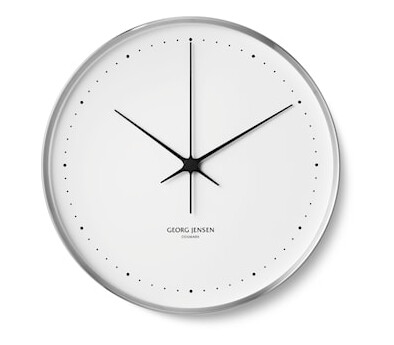 Henning Koppel Klokke Stål & Hvit 40 cm