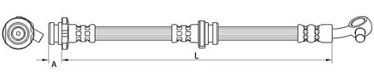 Bremseslange METZGER 4111546 Bremseslange METZGER 4111546