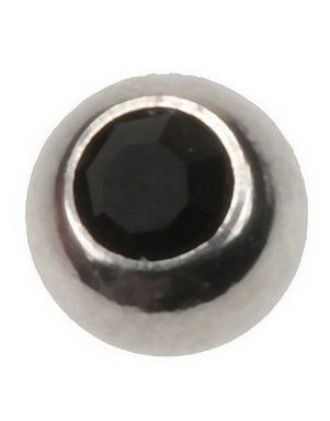 Utgått 6 mm Blank Med Svart Sten Stålkule