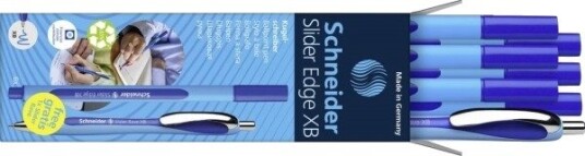 Schneider Skriveinstrumenter Promotion Schneider Kulepenn Slider Edge Blå Blekk 6 Stk.+ (50-152257)