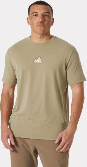 Helly Hansen Menn Skog Recycled Graphic T skjorte Beige S MarineblåS