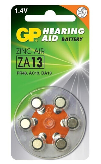 Gp Batteries Engangsbatteri Zink-Luft 1,45 V 6-Pakning for Høreapparat Oransje