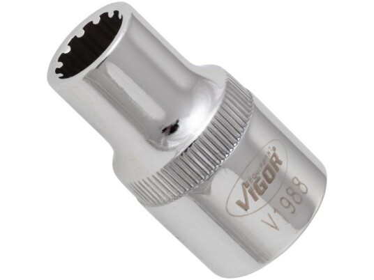 Vigor V1988 1/2" Metrisk Pipenøkkelinnsats med 10 mm Hode