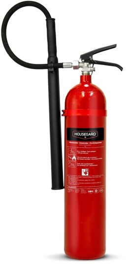 Housegard 5 kg Koldioxid Brannslukker med Vægbeslag - Brandklasse B Housegard 5 kg Koldioxid Brannslukker med Vægbeslag - Brandklasse B