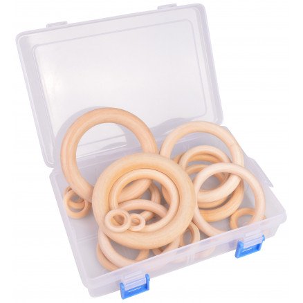 Infinity Hearts Treringer/Gardinringer Tre i plastboks Runde 20 100mm 20 stk