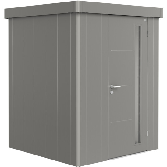 BIOHORT REDSKAPSBOD NEO 1A STD. DØR KVARTSGRÅ METALLIC BIOHORT REDSKAPSBOD NEO 1A STD. DØR KVARTSGRÅ METALLIC