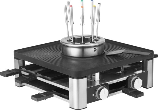 WMF Lumero Gourmet Station 3-i-1 Raclette, Fondue & Grill - 1800W - Svart