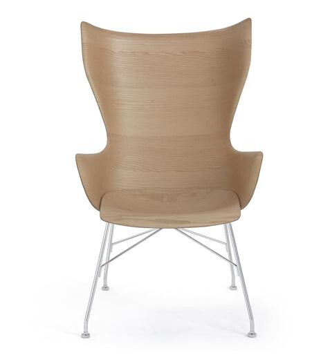 Kartell Kartell K/Wood Lenestol Krom/Lys Ask