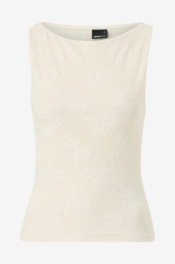 Gina Tricot Topp Jacquard Tank Natur