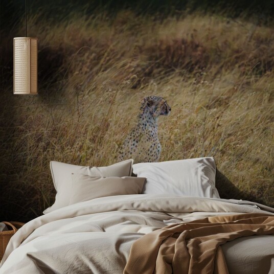 Vill Gepard i Gresseland Tapet Vill Gepard i Gresseland Tapet